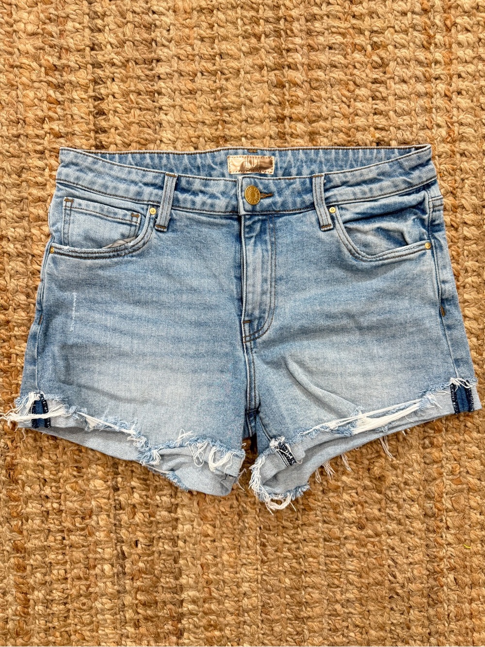 Kut from the Kloth Light Blue Distressed Denim Shorts